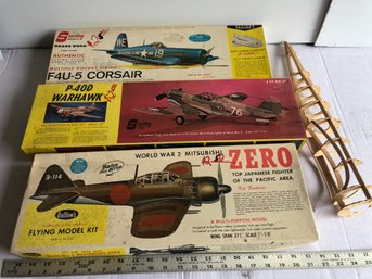 Three Vintage Model, Airplane Kits, See Pics