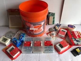 Mostly New Electric And Insulating Supplies With Home Depot Bucket