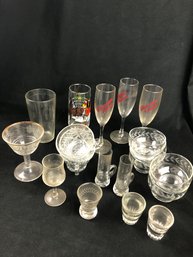 Shot Glasses, Champagne Glasses & More
