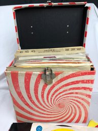 Box  Of Vintage 45 Records Circa 1970s