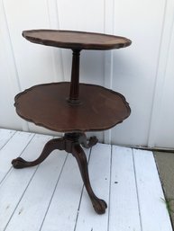 Imperial Furniture Mahogany Tiered Pie Crust Side Table