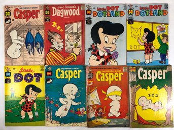 8 Harvey Comics From The 1960s, Casper, Little Dot, Dagwood, See Pics