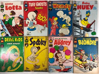 8 Harvey Comics From The 1960s, Wendy, Baby Huey, Devil, Kids, Little Audrey, Blondie, See Pics