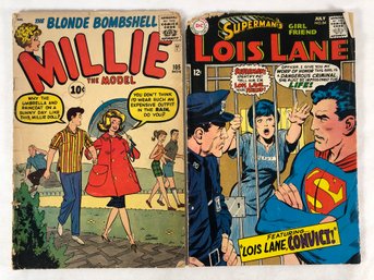 Millie, The Model, #105, November 1961, Supermans Girlfriend Lois Lane #84, July 1968, Poor Condition