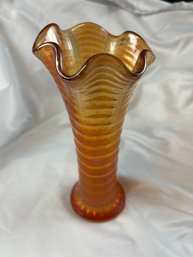 8 Inch Imperial Glass, Carnival Glass Vase