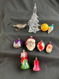 F M Ronneby Sweden  Christmas Tree & Glass Ornaments Some Vintage