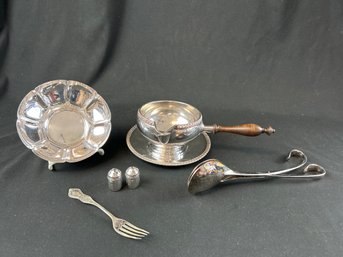 Metal Serving Pieces- Sterling Salt And Pepper