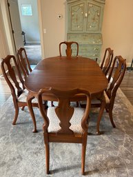 Beautiful Heckel-Harris Cherry Wood Dining Table With 5 Side Chairs, 1 Arm Chair