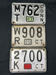 CT Metal License Plates, 47, 49, 56
