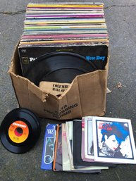 Box Of Records  And 45s, Various Genre, See Pics