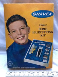 Vintage ShaveX Deluxe Home Haircutting Kit.  Box Has Wear.