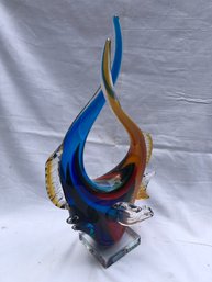 Colorful Glass Decorative Fish 15 Inches Tall