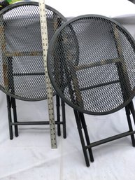 2 Folding Metal Outdoor Tables