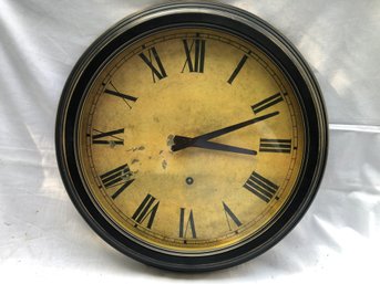 Plastic Frame 18 Inch Clock, Tested And Works