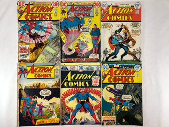 6 Action Comics From The Early 70s, See Pics