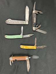 5 Vintage Pocket Knives 1939 Worlds Fair More
