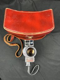 Vintage DeJur Electra  Movie Camera And Leather Case