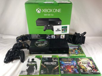 Xbox  One Video Game Console With Box, Six Games, Controllers, Tested And Works, Excellent Condition