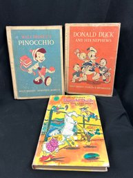 Three  Vintage Walt Disney Books