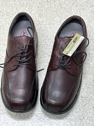Ambulator Mens Brown Size 9W Tie Leather Shoe