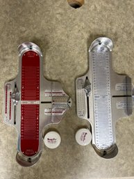 2 Ralyn Foot Measuring Devices And Tape Measures