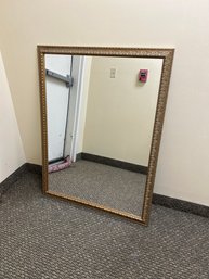 Large Gold Painted Wooden Framed Mirror