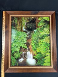 Framed Print Of Photo Of Stream With Waterfalls 20.5 X 24.5