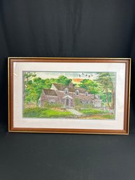 Chaz Shulman Stone House Pen & Ink Watercolor