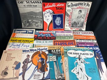 Assorted Vintage Sheet Music 1852-1950s.  Some Great Graphics.