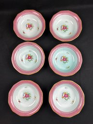 6 Adams Calyx Ware Lowestoft Fruit/ Dessert Bowls