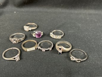 Rings Sizes 6-7 Most Marked 925 Or Sterling