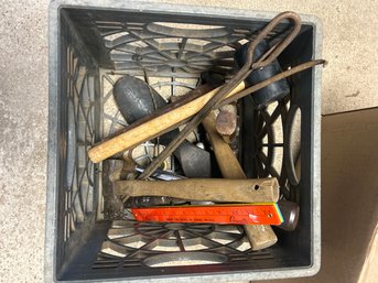 Box Of Tools And Mis Items From The Garage