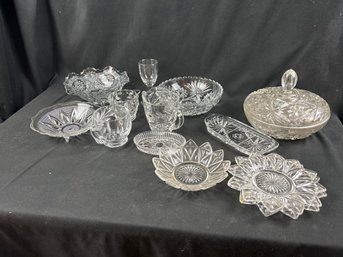 Assorted  Clear Glassware