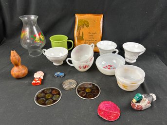 Sterling & Assorted Items- Fire King, Decorative Items