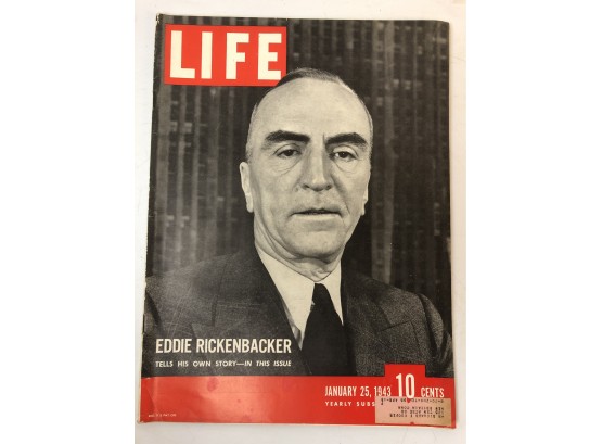 Life Magazine 1943 Eddie Rickenbacker