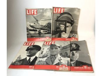 Five World War II Life Magazines
