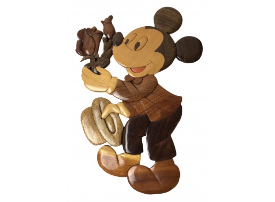 Wooden Mickey Mouse Wall Plaque