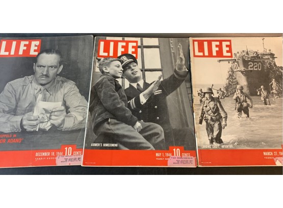 3 WWII Life Magazines