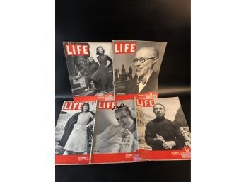 5 Life Magazines September- December 1943
