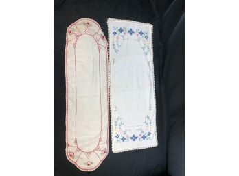 Two  Different Dresser Scarves/table Runners