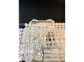 Vintage Crocheted  Linens