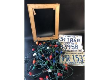 Christmas Lights/ Picture Frame/License Plates
