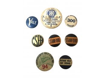 Assorted Vintage Connecticut Pinback Buttons Missing  Pins