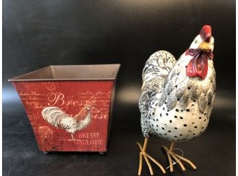 Decorative Chicken And A Container