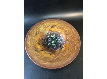 16 Diameter Art Glass Blown Centerpiece Bowl Possibly Murano
