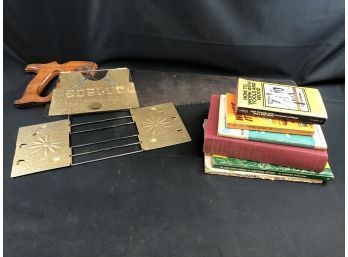 Saw/Small Heater/ Assorted Books