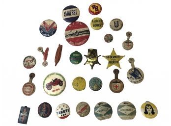 Assorted Vintage Pinback Button/ Metal Lapel Pins Missing  Pins