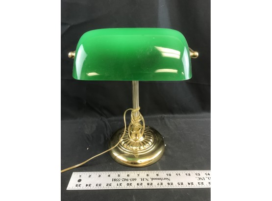 Bankers Desk Lamp, Tested And Works
