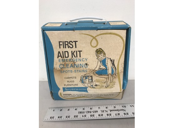 Vintage First Aid Kit Emergency Cleaning Spots And Stains