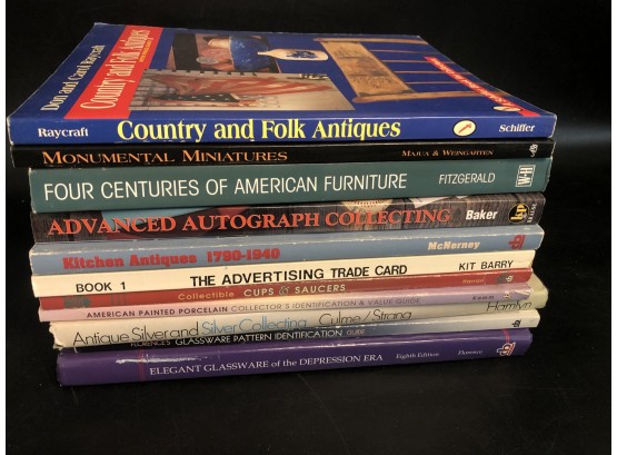 Reference Books On Antiques And Collectibles, Mostly Soft Cover